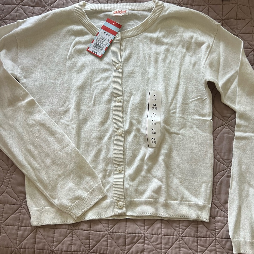 Cream Button-Up Cardigan